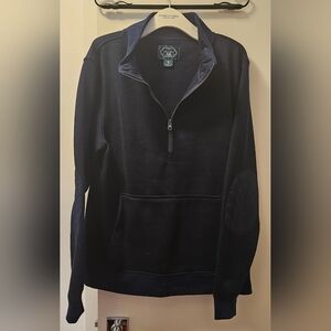 Arthur Beale Men's Navy Blue Half-Zip Sweater - Size Large